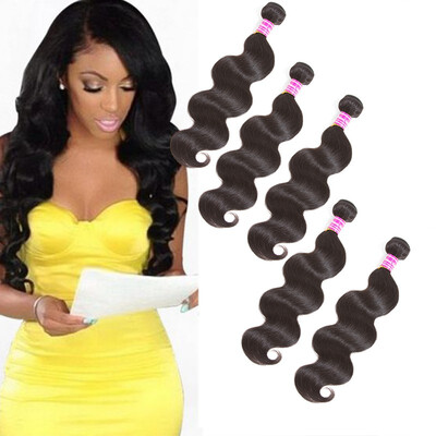 

Glary Hot Sell Malaysian Human Hair Body Wave 5 Bundles Malaysian Body Wave Hair 100 Human Hair 8"-26" Unprocessed Hair Extension