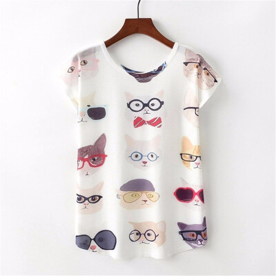 

Summer Women T Shirt lovely Harajuku Kawaii Cute Style Letter Print T-shirt