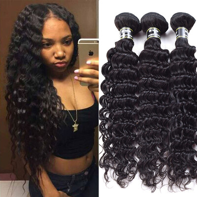 

New Arrival Peruvian Deep Wave Human Hair Wet&Wavy 8A Unprocessed Peruvian Virgin Hair Deep Wave Curly Hair 3 Bundle Deals