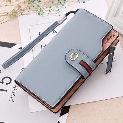 

Ladies Wallet long zipper clasp hand bag student mobile phone bag