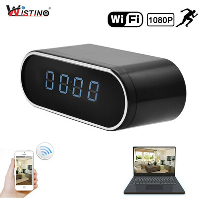 

Wistino 1080P WIFI Camera Nanny Camera Black P2P IP Security Clock IOS Android Motion Detection Home Security Wireless Camera