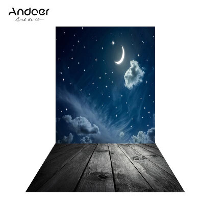 

Andoer 15 09m49 30ft Backdrop Photography Background Twinkle Moon Star Wood Floor Picture for DSLR Camera