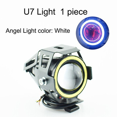 

1Pcs 125w Motorcycle LED U7 Headlight Motorbike Spot Headlamp 12V 6500K 3000lm Motorcycle auxiliary Driving Light moto Fog Lamp