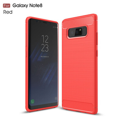 

Fivice Samsung Galaxy Note 8 case Luxury brushed carbon fiber TPU soft shell