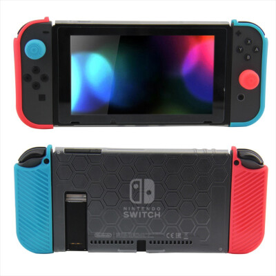 

Tseoa 9 in 1 Silicone Case for Nintend Switch NS Console Protective Skin Cover with Stick Grip Caps for JoyCon