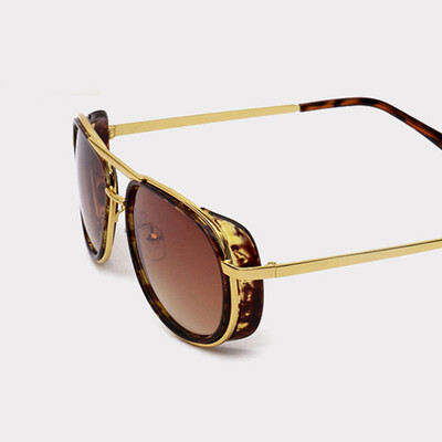 

FEIDU Brand HOT Fashion Sunglasses Women brand designer STEAMPUNK 2015 Summer Retro Coating Vintage Round Sun Glasses