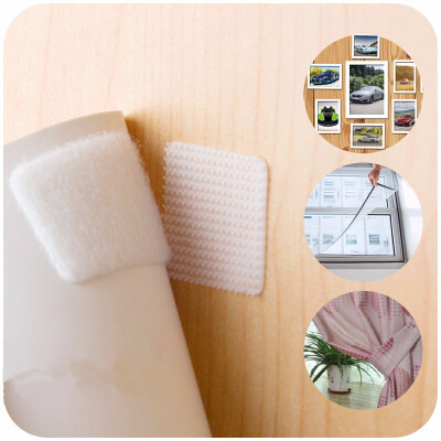 

4 bags 40 pairs white square nylon fixed strong adhesive invisible door buckle window frame photo frame shape paste