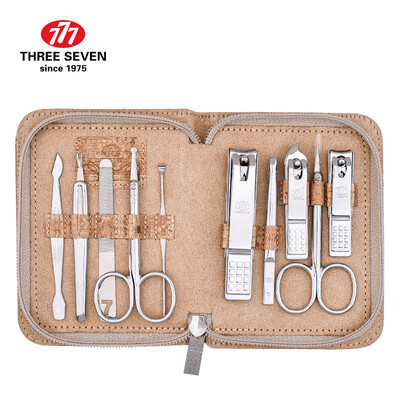 

777 THREE SEVEN nail clipper set nail clippers repair capacity beauty care combination set of ten sets NTS-1024 brown import