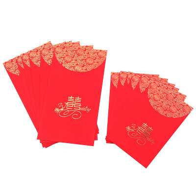 

Jingdong supermarket green reed red envelope wedding celebration hot gold hi word 12 big 12 small suit