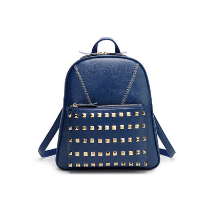 

New women rivet backpack student school bag lady fashion handbags backpack leisure travel bag PU leather backpack for girls