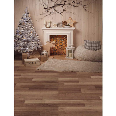 

Xmas Wooden Color Photo Backdrop 57FT Vinyl Fabric Cloth Digital Printing Photo Background st-618