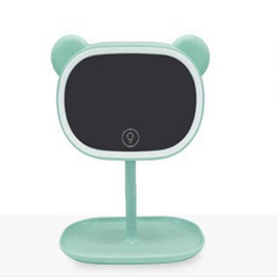 

JIPUSH Creative cartoon cute pet makeup mirror lamp LED with lamp type dressing mirror charging folding LED makeup mirror