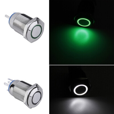 

Новый 12 Металл Ангел глаз LED автомобилей подсветкой Мгновенный 16mm кнопочный переключатель