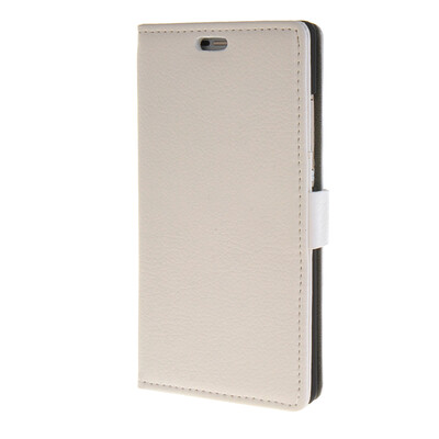 

MOONCASE Лич кожи Кожа Флип кошелек Слот для карты отойти чехол для Huawei Ascend P8 белый