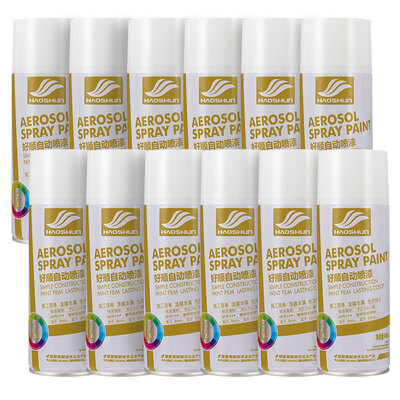 

Haoshun auto supplies motorcycle self-painting paint repair from spray can hand paint paint furniture spray paint graffiti wheel paint 40 white 400ML 12-box