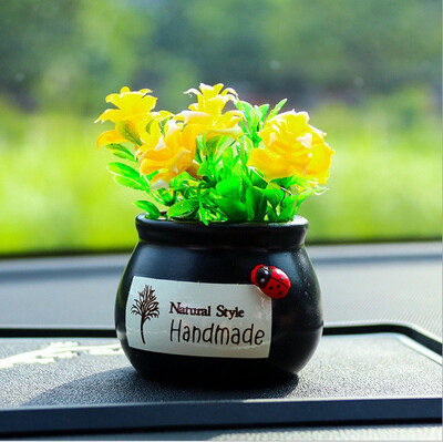 

Car perfume ornamental vehicle artificial emulation flower&artificial flowers small potted plants can be added with perfum