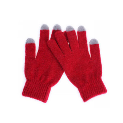 

Vanker Magic Knitting Touch Screen Gloves Smartphone Texting Stretch Adult Winter Mitten Red