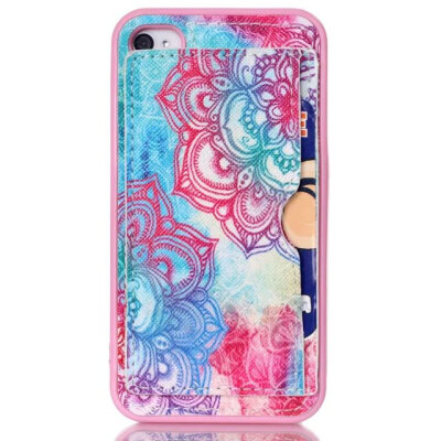 

MITI Painting Cartoon Soft Leather Cover For Apple iPhone 4 iPhone 4S, Case For Phone4S Phone Shell Plug-in Card