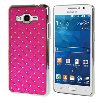 

MOONCASE Жесткий Хром горный хрусталь Bling Звезда обложка чехол для Samsung Galaxy Grand Prime G5308 ярко-розовый