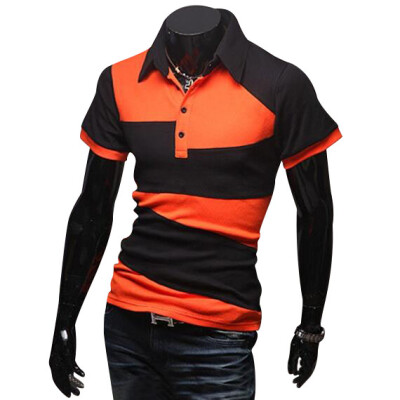 

Zogaa Mens Polo Shirt Fashion Contrast Color