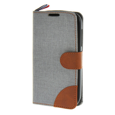 

MOONCASE Alcatel One Touch POP C5 , Leather Flip Card Holder Pouch Stand Back ЧЕХОЛ ДЛЯ Alcatel One Touch POP C5 Grey