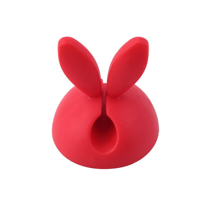 

4pcs Rabbit Ear Cable Cord Wire Line Organizer Clips Fixer Fastener Holder Red