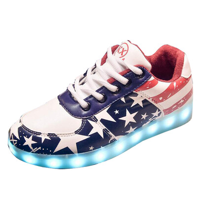 

Men LED Light Luminous Sneaker Fluorescence Unisex Athletic Shoes USB Charging