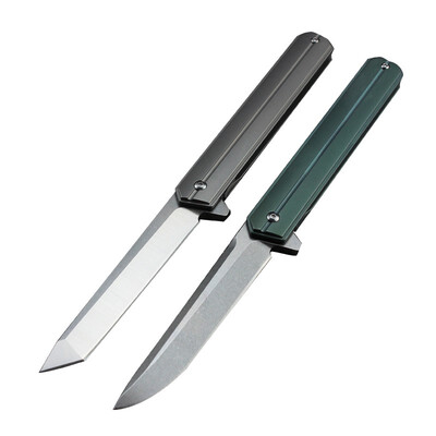 

Commander TC4 titanium folding knife ball bearing D2 blade pocket knife camping outdoor Knives multitool