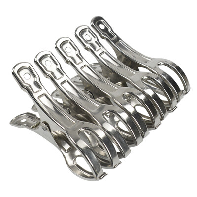 

Maybelline 6 Pack Medium Stainless Steel Windproof Open Clip Clothes Quilt Quilt Cover Clothes Clip