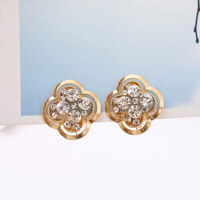 

Pendientes New Earing Ear Cuff Zircon Crystal Water Droplets Clip Earring for Women Wedding Jewelry Gift Brincos Bijoux
