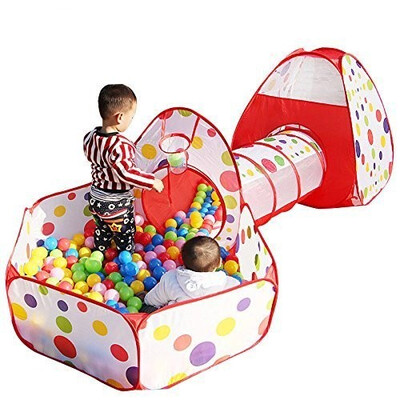

Kids Playhouse Tent With Tunnel SetOutdoor Indoor Bounce Playhouse Ball Tent Toys For Toddlers ChildBall Pits Not Included
