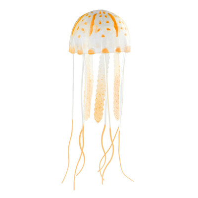 

55" Artificial Glowing Effect Fish Tank Decoration Aquarium Jellyfish Ornaments ORANGE