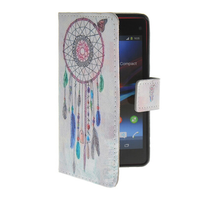 

MOONCASE Pattern Style Leather Side Flip Wallet Card Slot Pouch Stand Shell Back Case Cover For Sony Xperia Z1 Compact (Mini