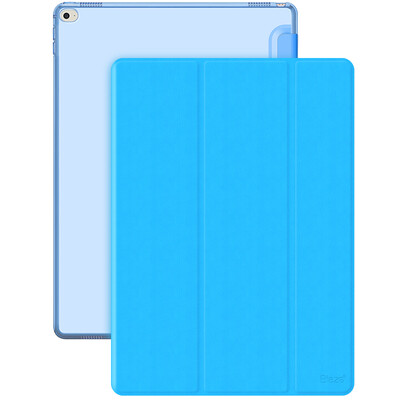 

BIAZE Apple iPad Pro 12,9 дюймовый корпус / корпус света и падение интеллектуального сна три раза кожаные перчатки молодежной серии PB08-голубой
