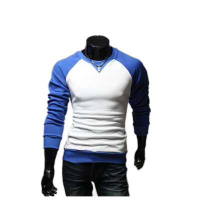 

Zogaa New Korean Men's T-shirt Raglan Sleeve Matching Color Slim