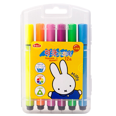 

Morning Light M&G Miffy Series 12 Color Washable Triangle Stick Watercolor Brush Child Brush 12pcsBox FCP90181