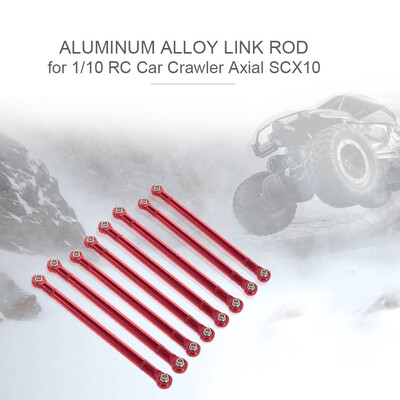 

8pcs Aluminum Alloy Link Rod Pull Rod 313mm Wheelbase for 110 RC Car Crawler Axial SCX10