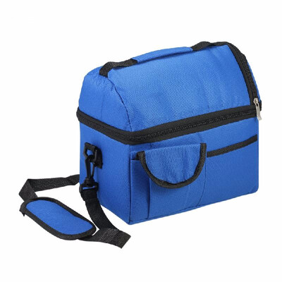 

Esonmus Portable Double-Deck Leakproof Insulated Cooler Lunch Bag Baby Bottle Heat Insulation Tote Bag with Detachable Shoulder St