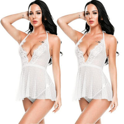 

Lingerie Lace Dress Babydoll Women Underwear Nightwear Sleepwear Plus Size S-XL