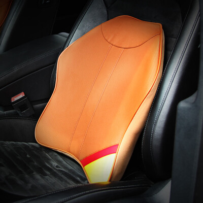 

Nine hundred WY-1822B car headrest leather head pillow pillow memory cotton cushion car waist pad summer belt back cushion waist pad breathable car neck four seasons brown
