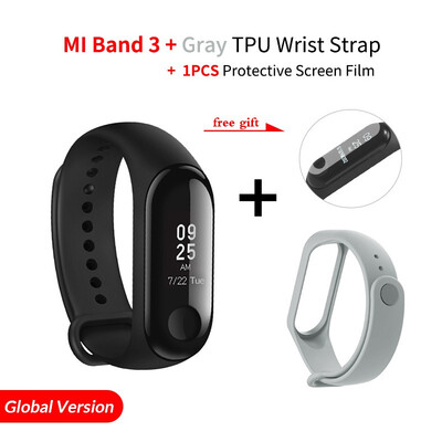 

Original Xiaomi Mi Band 3 Smart miband3 Bracelet Heart Rate Fitness Watch 078 inch OLED Display 20 Days Standby band2 Upgrade