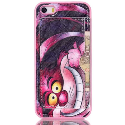 

мити оптовой цены красочные картины пу кожаный чехол для iPhone 5S Apple iPhone 5 в случае phone5s карты стоят телефон Shell
