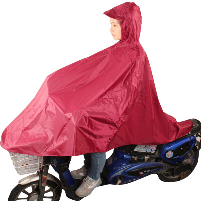 

Jingdong Supermarket] Paradise umbrella bicycle battery car polyester silk raincoats Yubi are all red sauce N116