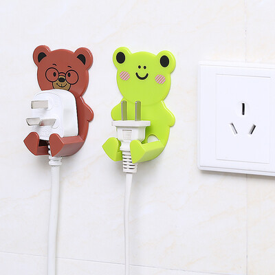 

Bingyou electrical plug hook 6 Pack socket plug finishing storage rack no trace adhesive socket hanging