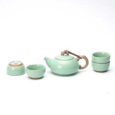 

Ru sky blue antique teaset including filter
