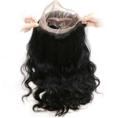 

UNice Hair Body Wave Brazilian Hair 360 Lace Frontal Free Part Remy Human Hair Lace Closure 10-20inch 1 Piece