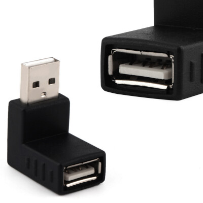 

1pc USB 2.0 Male to Female 90 Degree Up/Down Right Angled Adapter Connector