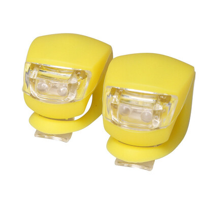 

1set (2pcs) во главе с силиконовыми горный велосипед велосипед фронта и задние фонари комплект набор 81768 желтый