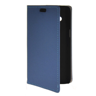 

MOONCASE Slim Leather Flip Wallet Card Pouch with Kickstand Shell Back Case Cover for Samsung Galaxy Core 4G G3518 Sapphire