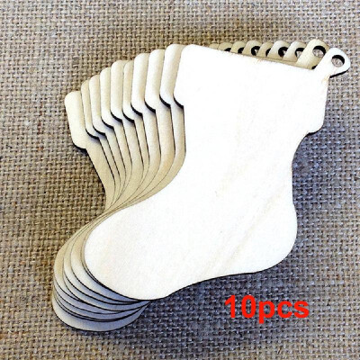 

10pcs Christmas Tree Decorations Wooden Pendants Crafts Scene Layout Hanging Ornaments Party Wedding Holiday Adornment